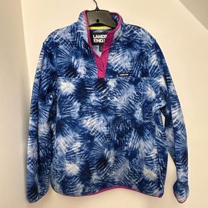 Lands End Tie Dye-esque fleece, Sz L